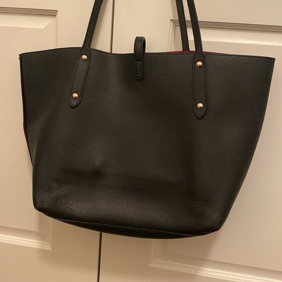 Coach Tote Bag, Black with Red, Gold Hardware, good condition - Picture 4 of 10